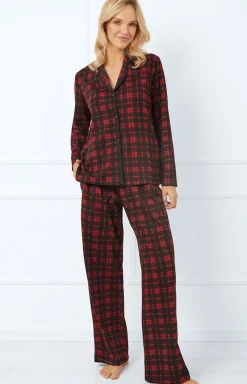 Damskie Italian Fashion Ciepłe Piżamy|Bielizna Homewear - Piżama damka z długi rękaw, i długimi podniami Nicola