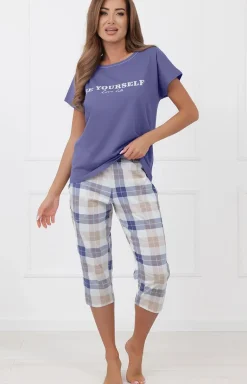 Piżama damska ze spodniami 3/4 jeans Rima