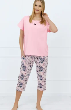 Damskie Italian Fashion Piżamy Bawełniane|Ciepłe Piżamy - Piżama damka ze podniami 3/4 Toliana