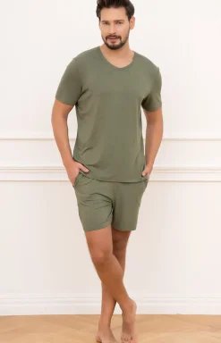 Męskie Italian Fashion Piżamy Męskie - Piżama męka na krótki rękaw i z krótkimi podniami Dalla