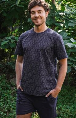 Męskie Italian Fashion Piżamy Męskie - Piżaa ęska na krótki rękaw z krótką nogawką Ricardo