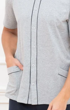 Męskie Italian Fashion Piżamy Męskie - Piżaa ęska z krótki rękawe bawełniana Acest