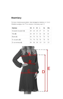Plisowana sukienka błękitna 313-10 Isabelle