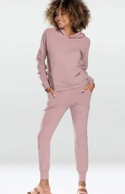 DKaren Moda|Bielizna Homewear - Pudrowe podnie dreowe dakie eatte