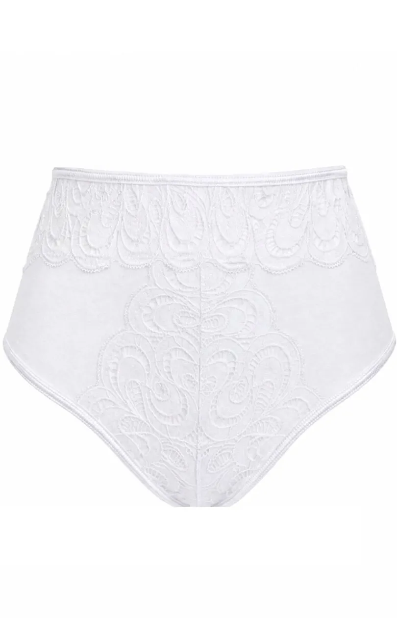 Damskie Róża Majtki Z Wysokim Stanem|Bielizna Plus Size - Pure Proie Nr 34 bawełniane figi dakie z wyoki tane białe