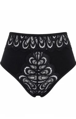 Damskie Róża Majtki Z Wysokim Stanem|Bielizna Plus Size - Pure Proie Nr 34 bawełniane figi dakie z wyoki tane czarne