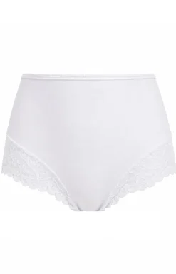 Damskie Róża Majtki Z Wysokim Stanem|Bielizna Plus Size - Pure Proie Nr 33 bawełniane figi dakie z wyoki tane białe