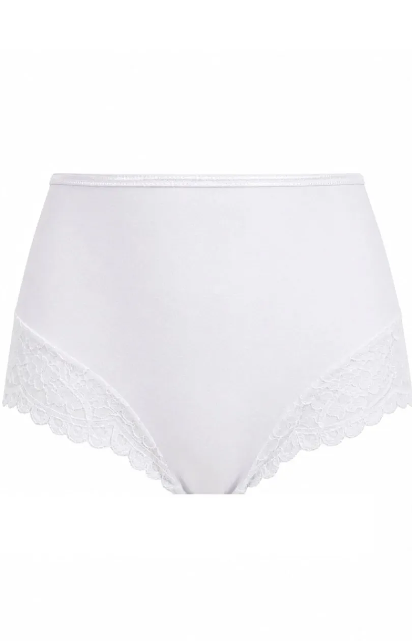 Damskie Róża Majtki Z Wysokim Stanem|Bielizna Plus Size - Pure Proie Nr 33 bawełniane figi dakie z wyoki tane białe