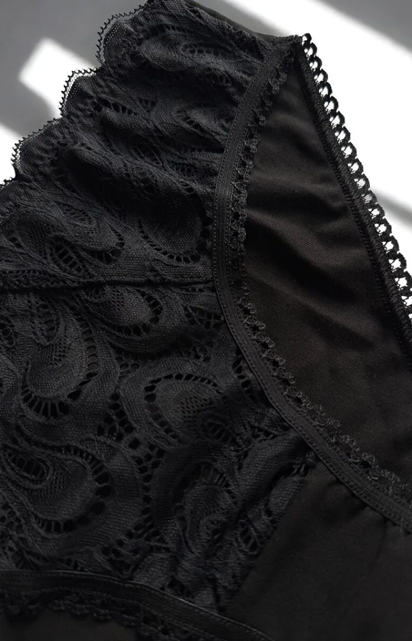 Damskie Róża Bielizna Plus Size|Figi Bawełniane - Pure Proie Nr 21 figi dakie bawełniane czarne