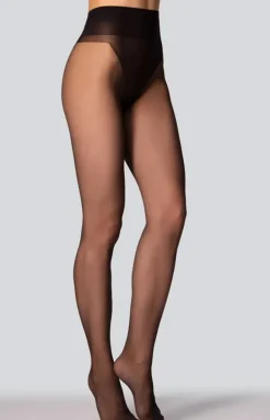 Mona Rajstopy Klasyczne|Rajstopy - Rajstopy damskie biodrówki czarne Vita Bassa 20 DEN