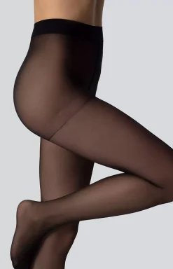 Mona Rajstopy Klasyczne|Rajstopy Plus Size - Rajstopy damskie czarne Relax 0 DEN