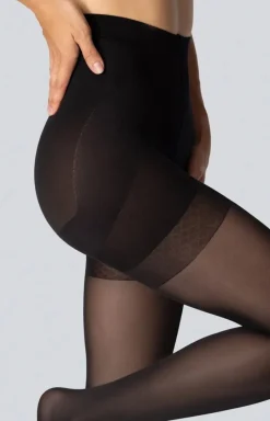 Mona Rajstopy|Rajstopy Plus Size - Rajstopy damskie micro push-up czarne 50 DEN
