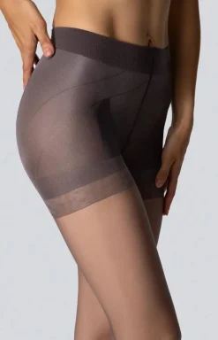 Mona Rajstopy|Rajstopy Plus Size - Rajstopy damskie modelujące push-up szare 0 DEN Fumo
