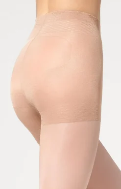 LEGS Rajstopy|Rajstopy Plus Size - Rajstopy damskie modelująco korygujące beżowe 0 Push-up 0 DEN
