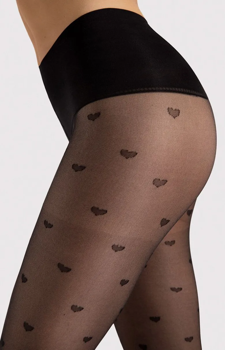 Rajstopy modelujące w serca Heartbeat 20 DEN