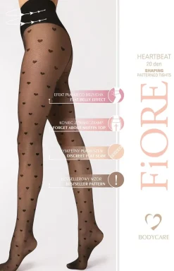 Rajstopy modelujące w serca Heartbeat 20 DEN