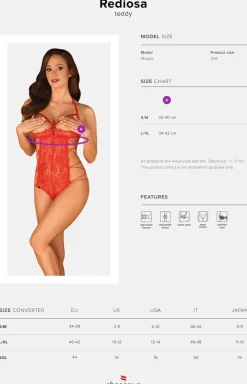 Obsessive Body|Body - Rediosa body otwarte koronkowe