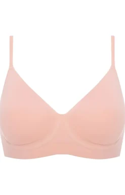 Różowy biustonosz miękki soft z fiszbinami Simple T-shirt