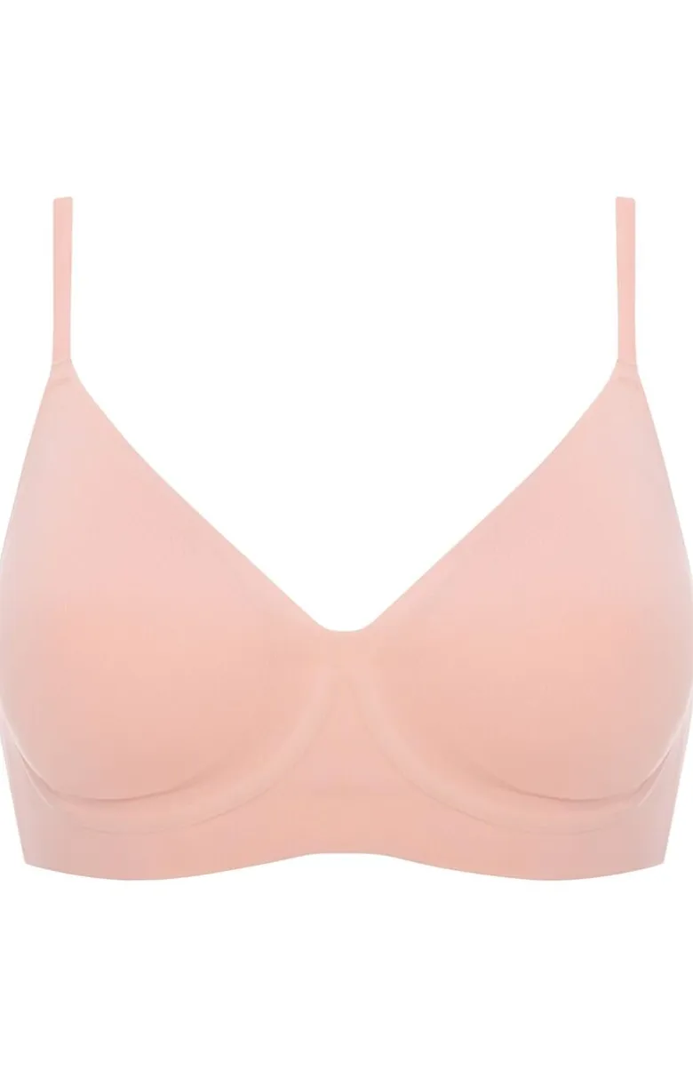 Różowy biustonosz miękki soft z fiszbinami Simple T-shirt