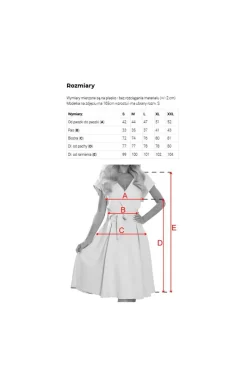 Numoco Moda - Rozklozowana ukienka z kopertowy dekolte carlett 348-10