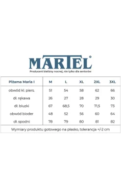 Damskie MARTEL Piżamy Bawełniane|Ciepłe Piżamy - Rozpinana piżama damska Maria I 200 23
