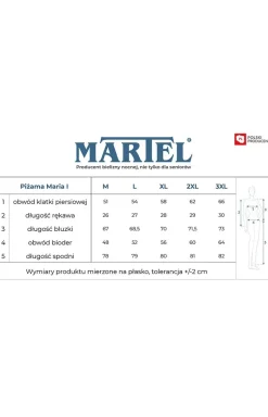 Damskie MARTEL Ciepłe Piżamy|Piżamy Damskie - Rozpinana piżama damska Maria I 200 30