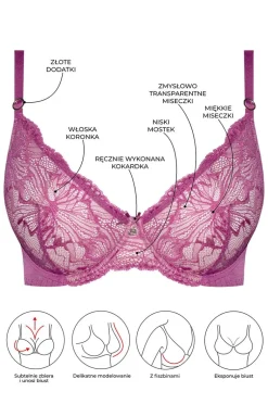 Samanta Biustonosze Miękkie|Biustonosz Koronkowy - biustonosz miękki soft Mila A123