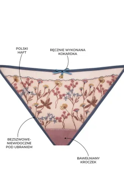 Samanta Stringi Z Koronką|Stringi Damskie - biustonosz usztywniany Ellie A332