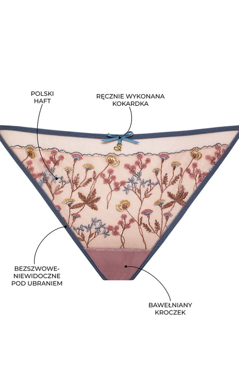 Samanta Stringi Z Koronką|Stringi Damskie - biustonosz usztywniany Ellie A332