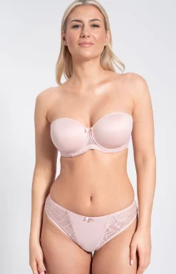 Samanta Biustonosz Bez Ramiączek|Biustonosze Balconette - biustonosz usztywniany bardotka gładki odpinane ramiączka Amelia A450