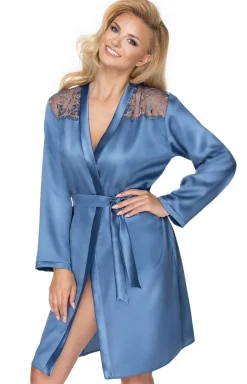 Sapphire szlafrok satynowy