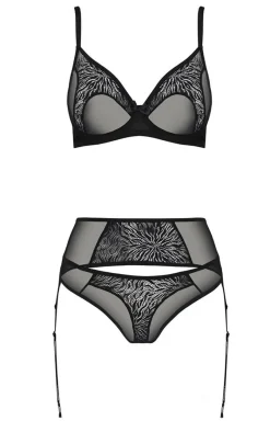 Passion Koszulki|Komplety Bielizny - Selaginella czarne komplet set ECO