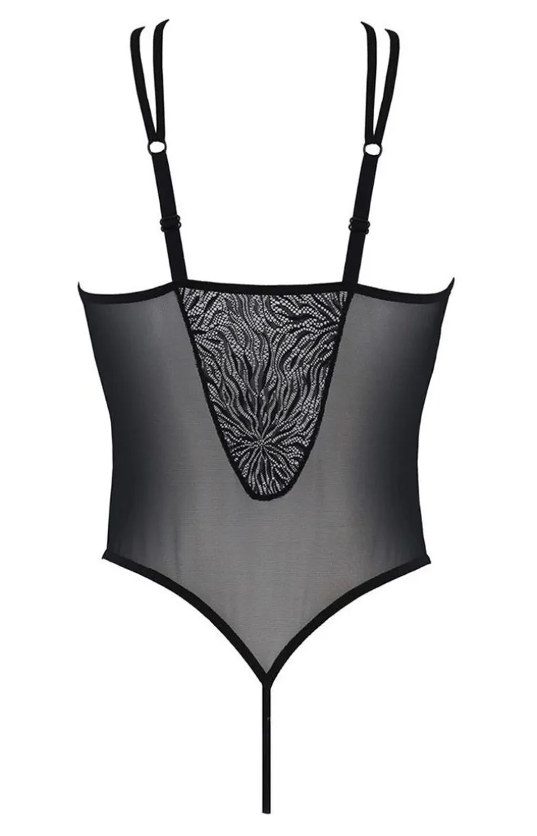 Selaginella czarne tiulowe body ECO