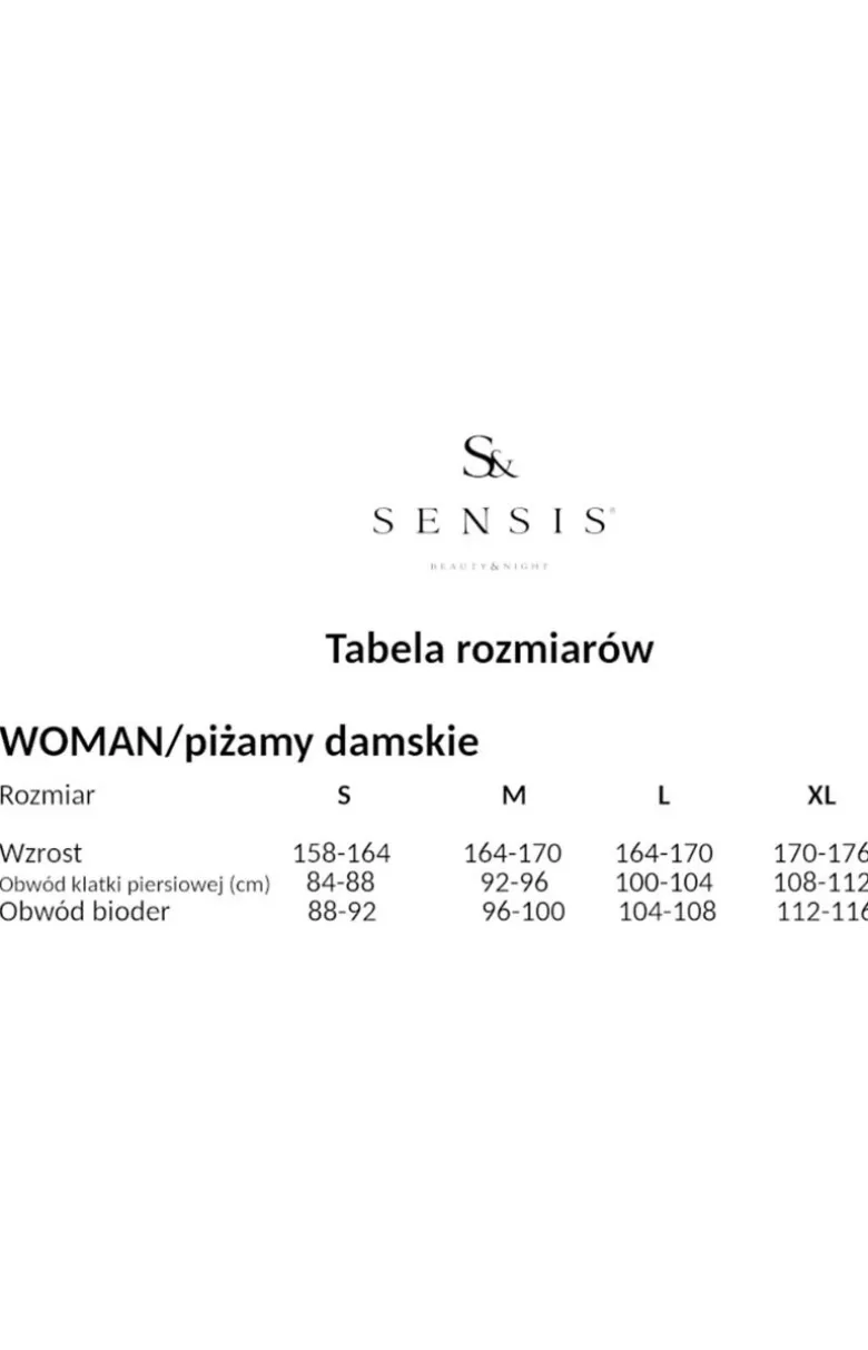 Sensis koszula nocna damska rozpinana w serca Sophia