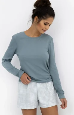 Damskie SENSIS Piżamy Dwuczęściowe|Bielizna Homewear - piżaa daska Kaityn
