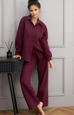 Damskie SENSIS Bielizna Homewear|Piżamy Damskie - rozpinana piżama damska Colette