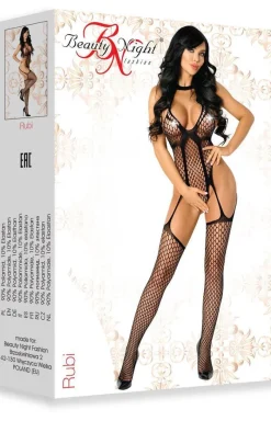 Beauty Night Bodystocking|Body - Siateczkowe bodystocking czarne Rubi