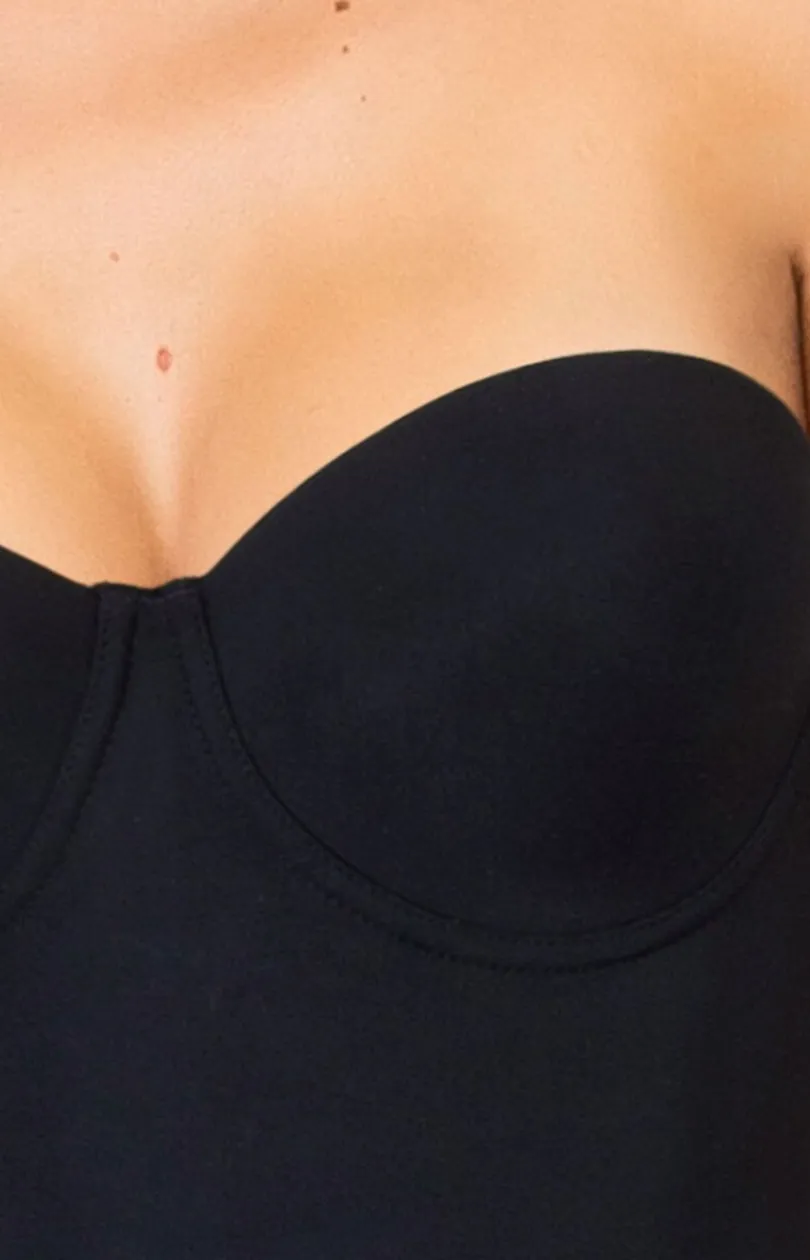 Sielei Body|Body - modelujące body damskie czarne EVERYBODY 1852