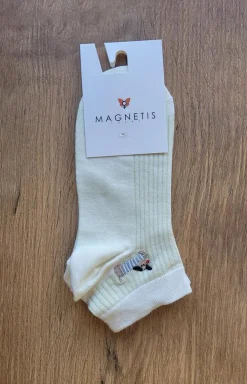 Damskie Magnetis Skarpetki|Kolorowe Skarpetki - Skarpetki damskie w paski pistacjowe Jamnik