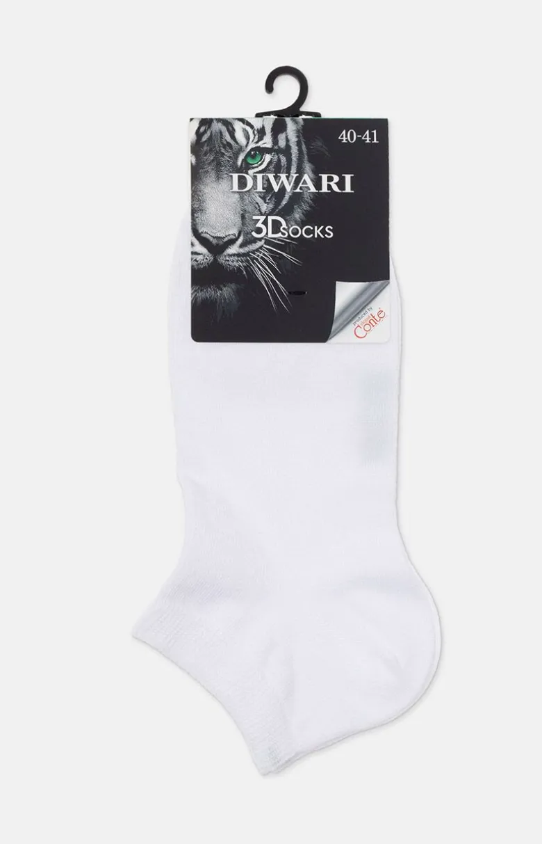 Skarpetki stopki męskie białe 3Dsocks