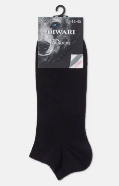 Damskie Conte Skarpety Stopki|Bawełniane Skarpetki - Skarpetki stopki męskie czarne 3Dsocks