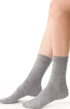 Skarpetki wełniane damskie szare 130 Merino