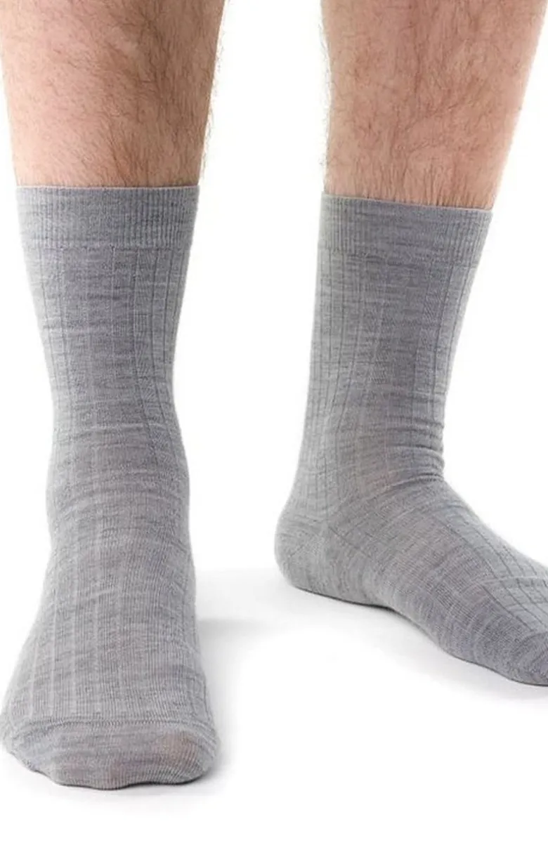 Skarpetki wełniane męskie szare 130 Merino