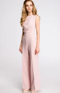Stylove Moda - 115 Kombinezon wizytowy w kolorze pudrowego różu