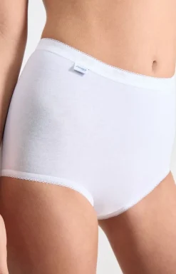 Damskie Sloggi Majtki Z Wysokim Stanem|Figi, Stringi, Panty - Basic+ Maxi białe wysokie figi damskie 100037