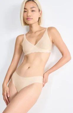 Sloggi Biustonosz Bez Fiszbin - beżowy biustonosz miękki soft bez fiszbin Zero Microfibre 2.0 Soft 10214720