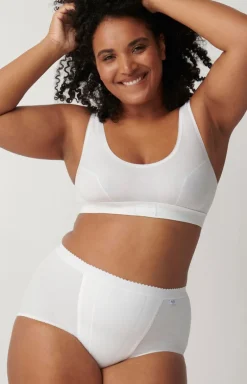 Sloggi Control Maxi wysokie białe figi damskie plus size 10005203