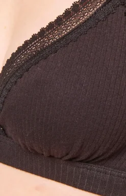 Sloggi Biustonosze Braletka|Biustonosz Bez Fiszbin - czarna braletka GO Ribbed R 10217718