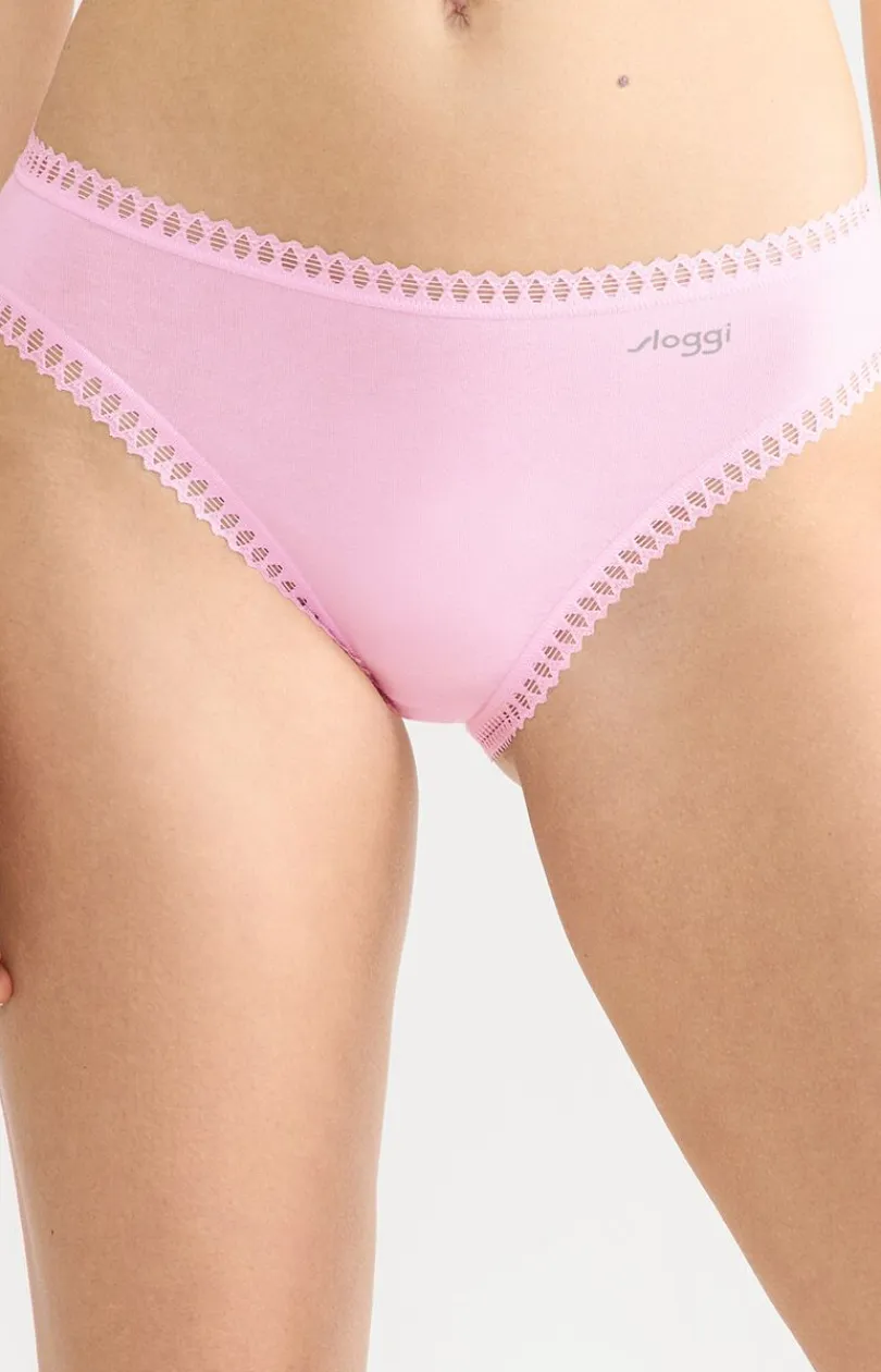 Damskie Sloggi Wielopaki Damskie|Figi Bawełniane - 3-pack figi damskie Go Crush High Leg 10219672-V004