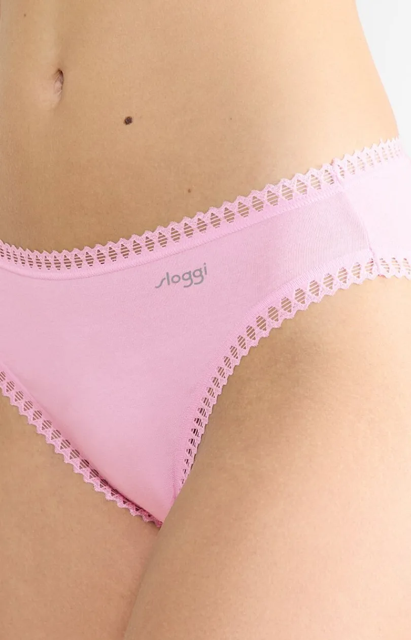 Damskie Sloggi Wielopaki Damskie|Figi Bawełniane - 3-pack figi damskie Go Crush High Leg 10219672-V004